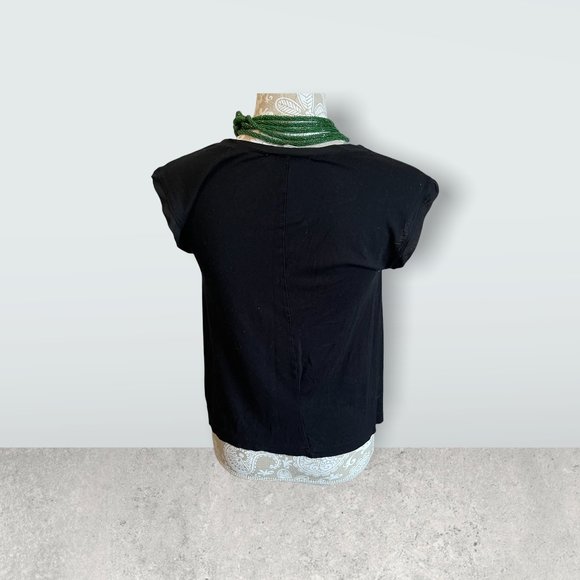 Chloe K chiffon mauve and black top size small. - Picture 5 of 7